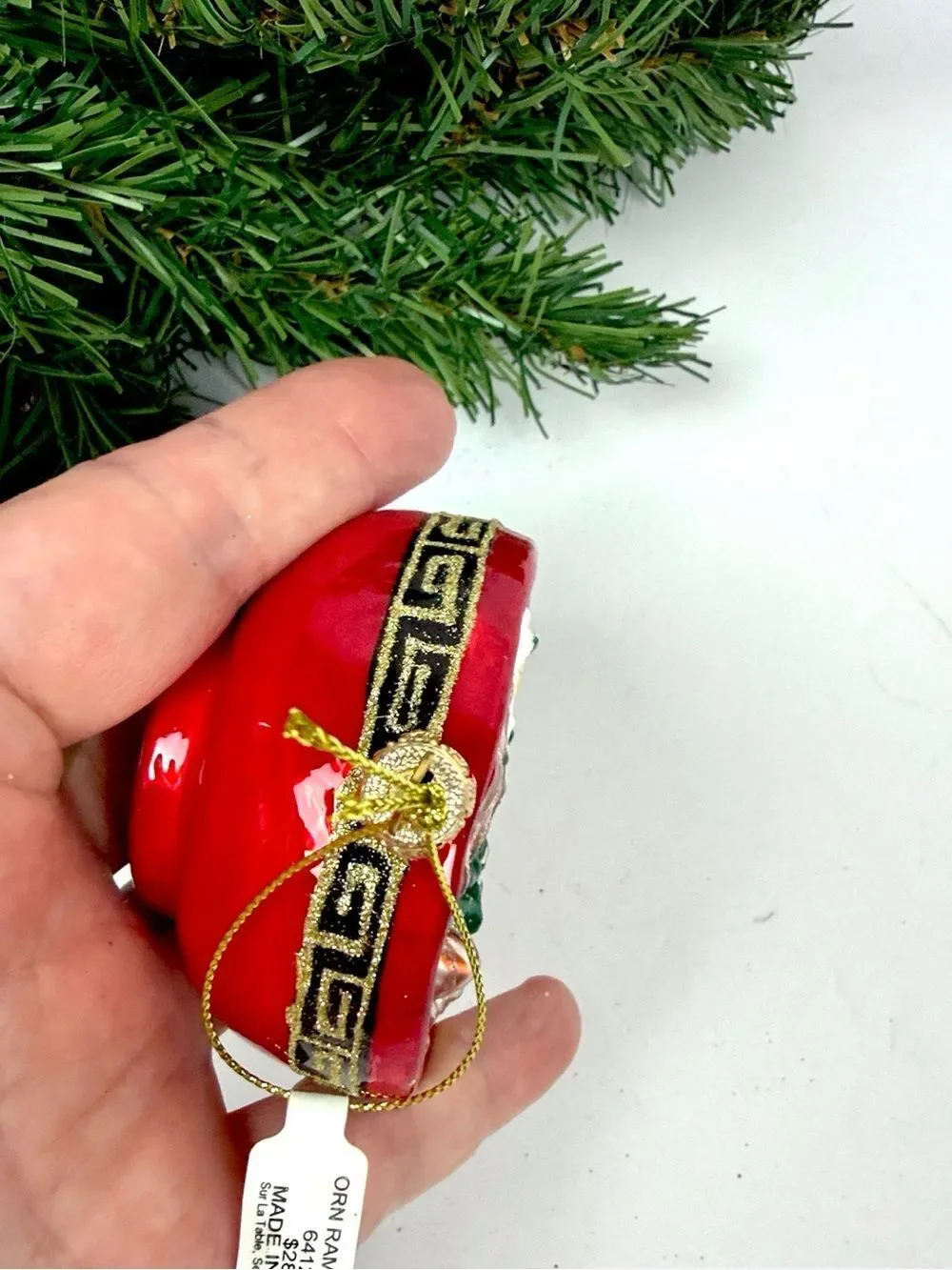 Glass Christmas Ornament Bowl Of Ramen made in Poland for Sur La Table